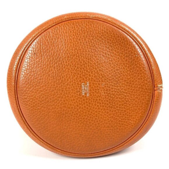 HERMES Shoulder bag Hand Bag Manjowar MM Taurillon Clemence Orange - Picture 7 of 15